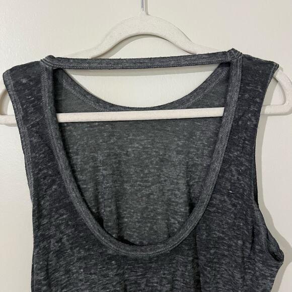 Pam & Gela Women’s Tank Top Size P Gray Open Back USA Casual Athleisure NWT - Picture 4 of 10